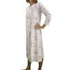 Linclalor Camicia da notte in caldo cotone con carrè art. 92759-54, Rosa