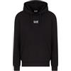 EA7 Emporio Armani Felpa da Uomo con Cappuccio Core Identity Nera Taglia XL Codice 8NPM37PJVTZ-1200