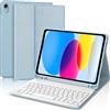 SENGBIRCH Custodia con Tastiera per iPad 10a Generazione 10,9 2022/iPad 11a Generazione A16 11 2025, Italiano QWERTY Rimovibile Wireless Bluetooth Tastiera, per iPad 10a/11a Generazione, Azzurro