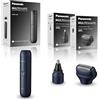 Panasonic MULTISHAPE Sistema Modulare ER-CBN1, ER-CNT1 & ER-CSF1 Set, Unità principale con Testina per naso, orecchie e viso, Testina rasoio a 3 lame, batteria ricaricabile Ni-MH, Nero.
