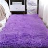 Meiju Mateju Tappeto Salotto Moderno Peloso, Tappeto Camera da Letto per Soffice e Soffice Colori Solidi, Tappeto Pelo Lungo Lavabili Antiscivolo per Camera dei Bambini (160x230cm,Viola)
