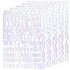 REEKNOKOL Album adesivi con alfabeto, numeri e lettere colorate per decorazioni artistiche e artigianato fai da te (argento laser)
