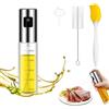 SCBOY 100ml Nebulizzatore Olio Spruzzino Olio Per Friggitrice Aria Oliera Spray con Spazzola Per La Pulizia Dell'imbuto E Spazzola Per La Griglia In Silicone