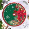 Hianjoo Gonna Albero di Natale, Tappetino per Copertura Base Albero di Natale per Ornamento Natalizio per Decorazioni Natalizie per Feste di Natale(Fiore rosso, 36 pollici/90 cm)