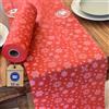 NATUARTE, Runner da Tavola di Natale, Rotolo di TNT da 25 metri x 30 centimetri, Decorazione Tavola, Stoffa Decorazione Matrimonio, Battesimi, Comunioni, Compleanni, Colore rosso e bianco