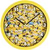 Accutime Orologio da parete per bambini, motivo: Minions, colore: giallo, per camera da letto, ufficio, scuola, DMF3017