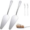 QEEROYO Pala per Torta, Paletta per Torta, Server per Torta, Coltello per Torta in Acciaio Inossidabile, Paletta per Torta in Acciaio Inox, Server Posate Pala, Pala per Torta in Acciaio Inox, 2 Pezzi
