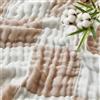 EMME Coperta in mussola, coperta a quadretti in cotone per divano, in 70% cotone e 30% bambù, coperta estiva, traspirante, morbida e leggera, pre-lavata, coperta per divano, coperta da giorno, coperta