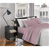 IlGruppone Passione Casa Completo Letto Lenzuola Matrimoniale,100% Cotone, Set letto, Lenzuolo Sopra, Sotto e Federe 2 Piazze - Fiorellini blu (Pizzo Rosa)