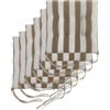 Il Tuo Artigiano Design Set 6 Cuscini per Sedie da Giardino Made in Italy - Cuscini Copri Sedie da Cucina 40x40 cm - Imbottiture in Spugna e morbido Acrilico (Bianco e beige)