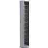 Emporium Living - Pop Scarpiera Grigia di Design Girevole Verticale in Polypropylene con 11 Ripiani - Base Metallo Ø 40 × 173 cm - Made in Italy