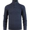 SUSHIMIAN Maglione Uomo Invernali Collo Alto con Zip 1/4 Maglione Pullover Manica Lunga Caldo Pullover Dolcevita a Maglia con Bottone, Blu, L