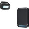 Aktivstar Sensore di movimento con suono allarme per ingressi/sensore di movimento per casa e negozio, campanello wireless per porta, allarme di sicurezza, rilevatore di presenza portatile, : nero