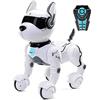 BAKAJI Cane Robot Radiocomandato Cagnolino Interattivo Giocattolo Bambini con Comandi Vocali Abbaia Scodinzola Balla Cammina fa la Guardia Imita Gli Animali con Radiocomando e Batteria Ricaricabile
