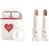 Generic Set trucco rossetto impermeabile durevole velluto idratante macchia labbra cuffie bicolore lucidalabbra antiaderenti tazza trucco labbra set regalo per ragazze Uf383