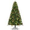 Uten Artificiale Albero di Natale 150 cm, Realistica PE Albero Decorazione Interna, 500 Punte PVC e PE Aspetto Naturale Rami, 23 Gruppo Bacche Rosse, Ramo Cerniera, Riutilizzabile