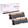 PcStore TN2420 Toner Compatibile Toner Brother TN 2420 TN-2420 TN2410 per Brother MFC L2710DW L2710DN MFC-L2710DW MFC-L2710DN MFC-L2750DW HL-L2350DW DCP-L2510D DCP-L2530DW TN 2420 TN-2420 (2 Nero)