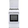 De'Longhi DL554EW - Cucina a gas con forno elettrico, 4 fuochi, 50x50 cm, Bianco, Classe energetica A