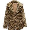 Sonnena Giacca in Pelliccia Sintetica Sexy con Stampa Leopardata Bianca come la Neve Giacca da Donna in Pelliccia Sintetica con Orsacchiotto Oversize Cappotto Invernale