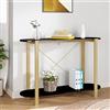 FIRBNUS Tavolino Consolle Nero 110x38x75 cm in Legno Multistrato Consolle Ingresso Legno Consolle Legno Tavolino da Divano Laterale Mobile Soggiorno Mobili Soggiorno Tavolo Legno