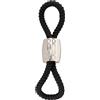 Rebel Heavy Rope Cock Strap with 2 Loops Black