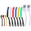 DuDuZui Set di 11 Spazzole per la Pulizia Delle Fessure, 6 Spazzole Colorate per la Pulizia Delle Fessure, 3 Spazzole Metalliche in Ottone/Acciaio Inossidabile/Nylon, 2 Spazzole da Cucina