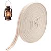 Jinsion 10 Metri Stoppini Per Lampade Ad Olio,13mm Stoppino Per Lampada A Olio,Stoppino Per Lampada A Cherosene,Wick di Cotone Piatto Per Lampade A Olio, Bruciatori A Olio, Accessori Fai Da Te e Candele