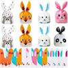 Tangger 50 PCS Sacchetti Compleanno sacchetti caramelle animali borsa di regalo forma del coniglio sacchetti coniglio caramelle sacchettic regalo coniglio bustina compleanno bambini