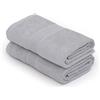 Sweet Needle 2 teli da bagno extra large argento (100 x 150 cm) 100% cotone, altamente assorbente, asciugatura rapida, pesante, ideale per hotel, bagno, doccia, spa, spiaggia, piscina e uso esclusivo