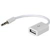 AKYGA AK ad 24 Cavo Adattatore Mini Jack 3.5 a USB Femmina Bianco