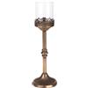 BIANCHI DINO Candeliere Candelabro Singolo Liberty 42cm Champagne Metallo