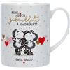 Sheepworld , Porcellana, tazza XL Fühl Dich geknuddelt: tazza regalo decorativa, XL (confezione da 1)