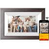 KODAK Cornice Digitale WiFi Cornice Foto Digitale, 7 Pollici HD IPS Touchscreen, Legno Cornici Elettronica con 32GB di Memoria, Portafoto Digitale Condivisione di Foto/Video via APP o Cavo di USB C