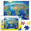 Ravensburger - Children's Puzzle - Puzzle 300 p XXL - Mappa dei monumenti del mondo - A partire da 9 anni - 13227