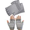 SwirlColor Yoga di Slittamento Pilates Dita Esercizio Guanti Grip con Silicone Bianco Dots, EU 36-38