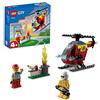 LEGO City Fire Elicottero Antincendio, con 2 Minifigure e Base Starter Brick, Giocattolo per Bambini di 4+ Anni 60318