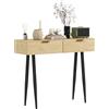 HOMCOM Consolle da Ingresso in Stile Nordico con 2 Cassetti in Legno e Acciaio, 100x30x80.5 cm, Rovere