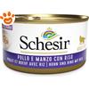 Schesir Cat in Cooking Water Filetti di Manzo con Riso al Naturale - Lattina Da 85 Gr