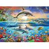 Ravensburger Puzzle per bambini Ravensburger - 12895 Dolphin Paradise - puzzle sottomarino per bambini dai 9 anni in su, con 300 pezzi in formato XXL