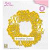 Nellie's Choice Ghirlanda Fustella di Forma 10,2 x 10,2 cm-per Creare Biglietti, Pasqua, Scrapbooking, Fai da Te, DIY, Giallo, 102x102mm
