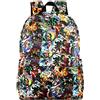 Roffatide Anime Demon Slayer Kimetsu no Yaiba Zaino All Over Stampato Zaini per PC Portatili Zaino Cosplay Daypacks Nero