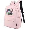 Roffatide Anime My Hero Academia Zaino Nylon Leggero Borse a Zainetto da Donna Zaino da Strada Stampato Rosa 1