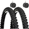 ECOVELO Coppia di Copertoni Bici Mountain Bike 26 x 1,95 (50-559) - 2 Pneumatici per Bicicletta + 2 Camere d'Aria copertoni mtb 26