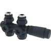 Heilmetz Multiblock Radiatore Valvola Termostatica per Termosifoni con Attacco Centrale, Adatta Valvole Diritte&Gomito, Termoarredo Bagno Interasse 50, Tubo 16mm, G1/2, Antracite