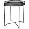 WELL HOME MOBILIARIO & DECORACIÓN Well Home Tavolo Rotondo in Metallo Colore Nero Ø40 cm, 40x40x46 cm