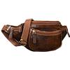 STILORD 'Eliah' Marsupio in pelle vintage da uomo Borsa a tracolla Borsello Zainetto monospalla con Tasche Cerniera Resistente per Sport Jogging Festival Montagna, Colore:marrone antico