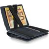 WEST Magic Wallet Classic Portafoglio Sottile con Portamonete XL Blu | Bande elastiche resistenti tengono carte e banconote in ordine; protezione RFID e confezione regalo incluse.