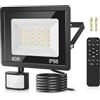 TailcasLED Faretto LED da Esterno con Sensore di Movimento 40W, 84 Led 3000K/4000K/6500K IP66 Impermeabile Faretti LED da Esterno con Telecomando, 3600LM Luci Faretto LED Interno ed Esterno per Giardino, Cortile