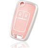 OFF WE GO Cover Chiave Guscio Custodia Chiavi per Opel Chevrolet Aveo Cruze Corsa Mokka Adam Astra Zafira Insignia Trax Spark Coprichiave Macchina TPU Copri Chiavi Telecomando Auto Portachiavi, Rosa