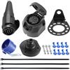 SPARKMOTO Spina 13 Poli E Presa 13 Poli Rimorchio Impermeabile,presa per rimorchio 13 poli spina per rimorchio 13poli per Auto RV,con Staffa di Montaggio,Guarnizione E porta spina rimorchio blu(Nuovo)
